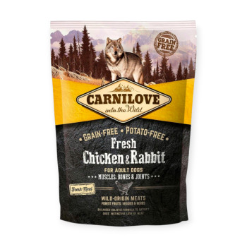 Carnilove Dog Adult Fresh Chicken & Rabbit корм для собак, з куркою та кроликом - 1,5 кг
