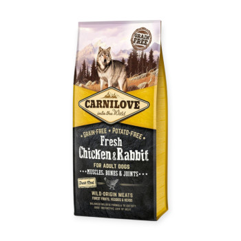 Carnilove Dog Adult Fresh Chicken & Rabbit корм для собак, з куркою та кроликом - 12 кг
