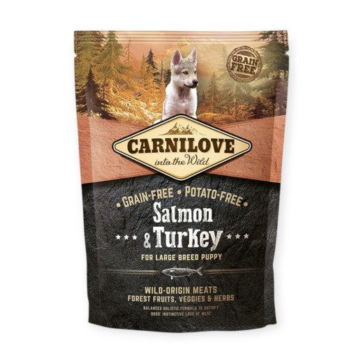 Carnilove Puppy Salmon & Turkey Large Breed для цуценят, з лососем та індичкою - 1,5 кг