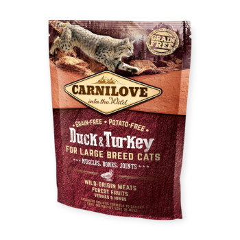Carnilove Cat Duck & Turkey Large Breed для котів великих порід, з качкою та індичкою - 400 г