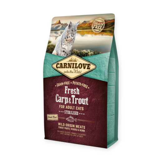 Carnilove Cat Fresh Carp & Trout Sterilised для стерилизованных кошек, с карпом и форелью - 2 кг