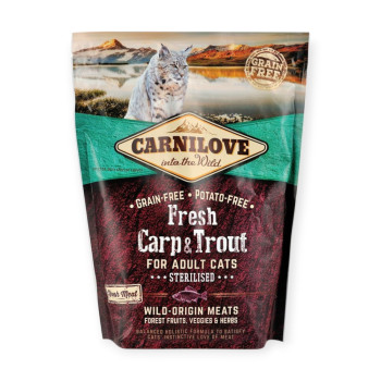 Carnilove Cat Fresh Carp & Trout Sterilised для стерилизованных кошек, с карпом и форелью - 400 г