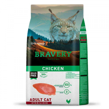Bravery Adult Cat Sterilized Chicken корм для стерилизованных кошек, с курицей - 7 кг