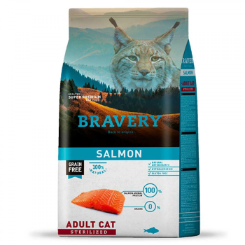 Bravery Adult Cat Sterilized Salmon корм для стерилізованих котів, з лососем - 7 кг