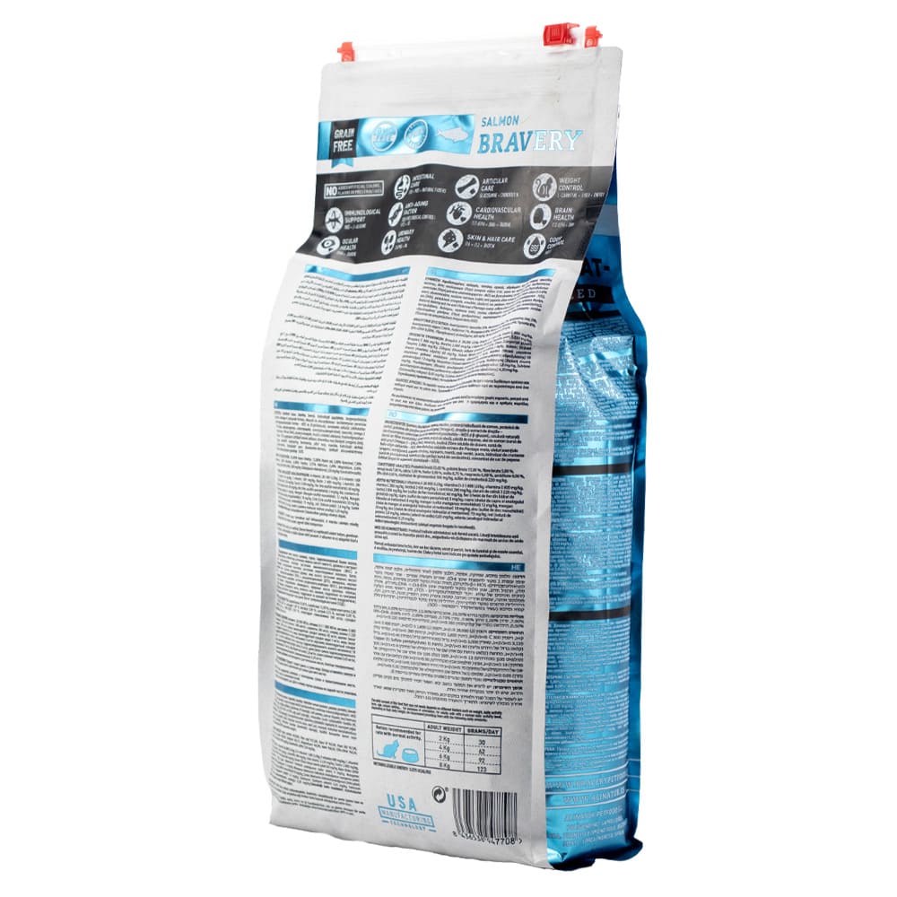 Bravery Adult Cat Sterilized Salmon корм для стерилизованных кошек, с лососем - 600 г