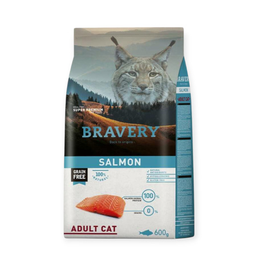 Bravery Adult Cat Salmon корм для кошек, с лососем - 600 г