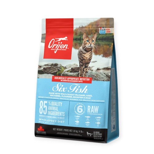 Orijen 6 Fresh Fish Cat & Kitten корм для котів, з рибою - 1,8 кг