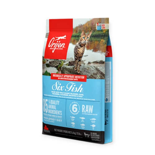 Orijen 6 Fresh Fish Cat & Kitten корм для котів, з рибою - 5,4 кг