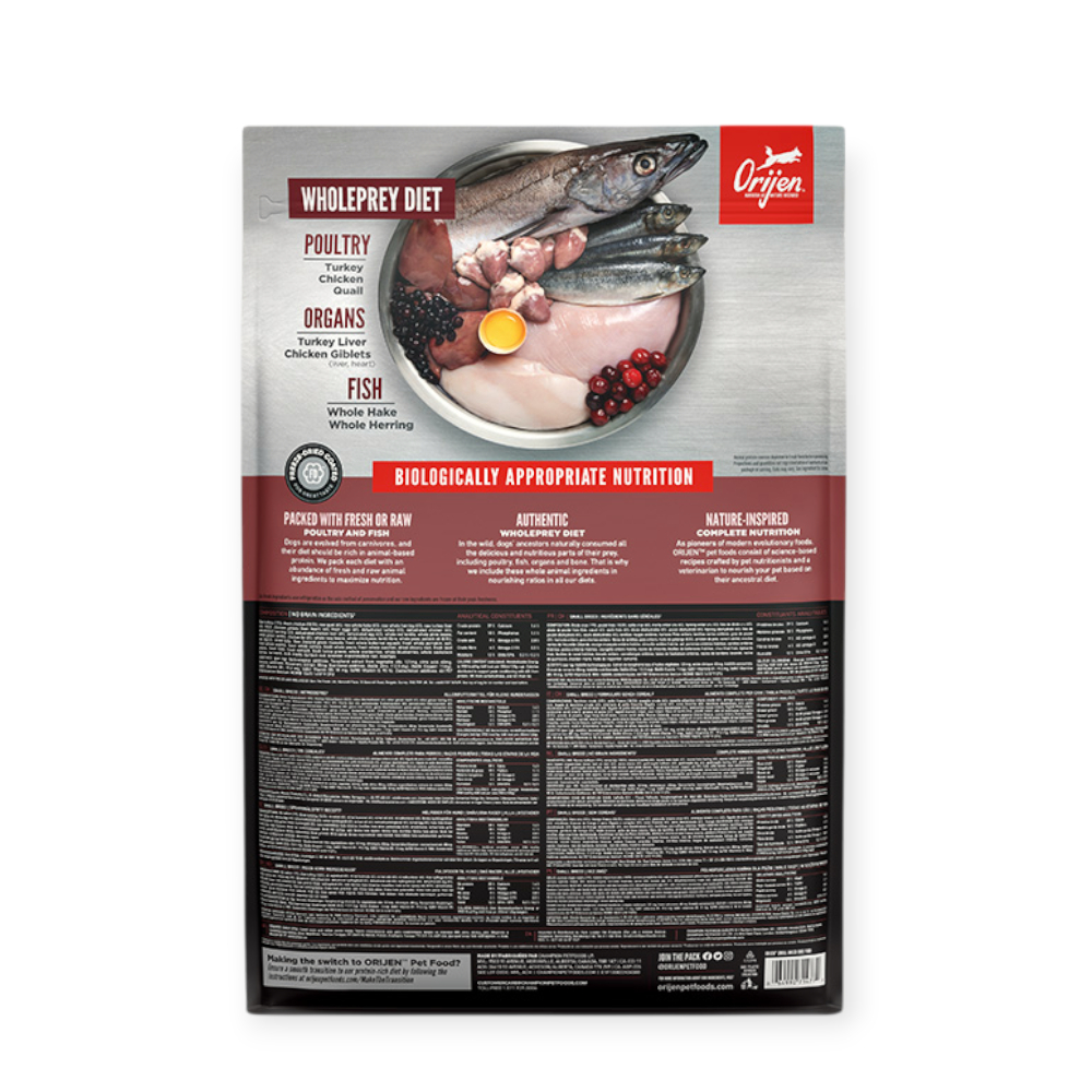 Orijen Dog Small для собак малых пород, с индейкой, курицей и рыбой - 4,5 кг