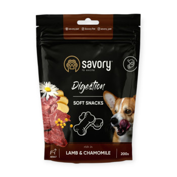 Savory Soft Snacks Lamb & Chamomile ласощі для дорослих собак, з ягням та ромашкою - 200 г