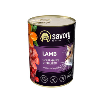 Savory Cat Adult Sterilized Lamb корм для стерилізованих котів, з ягням - 400 г