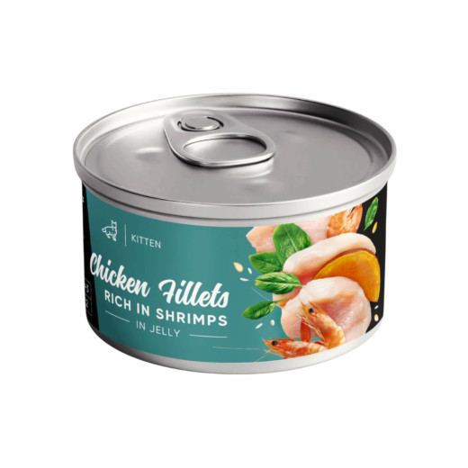 Savory Kittens Chicken Fillets rich in Shrimps для кошенят, з куркою та креветками - 70 г