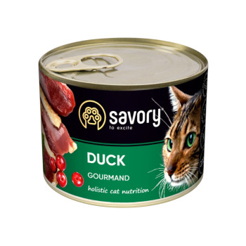 Savory Cat Adult Duck корм для котів, з качкою - 200 г