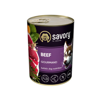 Savory Dog Gourmand Beef корм для собак, с говядиной - 400 г