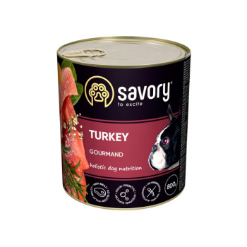 Savory Dog Gourmand Turkey корм для собак, с индейкой - 800 г