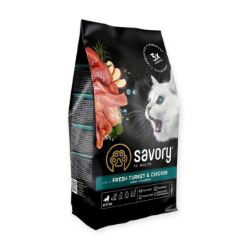 Savory Kitten Chicken & Fresh Turkey корм для кошенят, з куркою та індичкою - 400 г