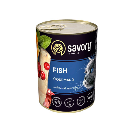 Savory Cat Adult Fish корм для котів, з рибою - 400 г