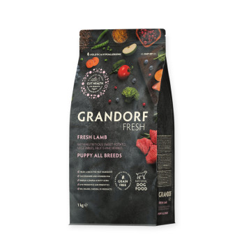 Grandorf Fresh Puppy Lamb & Sweet Potato корм для щенков, с ягненком - 1 кг