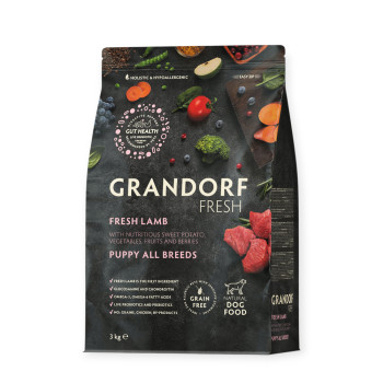 Grandorf Fresh Puppy Lamb & Sweet Potato корм для цуценят, з ягням - 3 кг