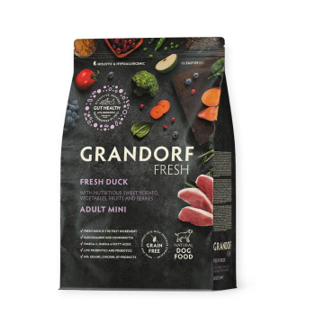 Grandorf Fresh Dog Adult Mini Duck & Sweet Potato корм для собак малых пород, с уткой - 1 кг