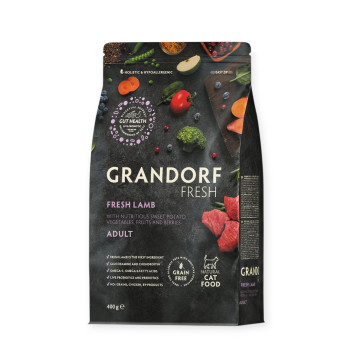 Grandorf Fresh Cat Adult Lamb & Sweet Potato Adult Cat для котів з чутливим шлунком, з ягням - 400 г