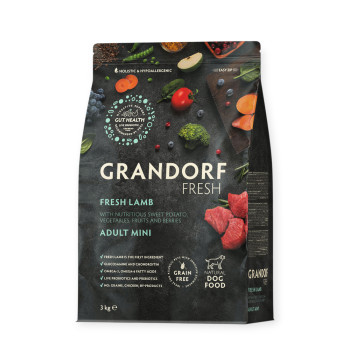 Grandorf Fresh Dog Adult Mini Lamb & Sweet Potato корм для собак малых пород, с ягненком - 3 кг