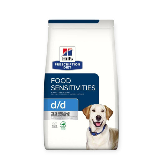 Hill's Prescription Diet Sensitivities Duck & Rice для собак чрезмерном выпадении шерсти - 1,5 кг