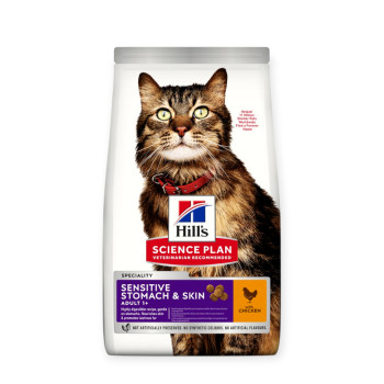 Hill's Science Plan Adult Sensitive Stomach & Skin для котів з чутливим травленням - 1,5 кг