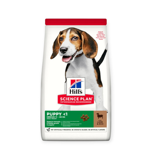 Hill's Science Plan Puppy Medium корм для щенков средних пород, с ягненком - 2,5 кг