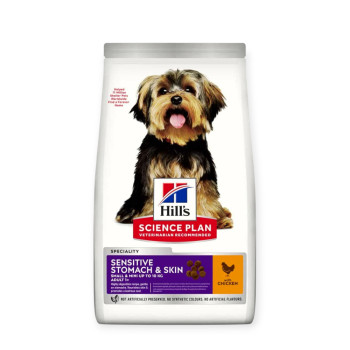 Hill's Science Plan Adult Small & Mini Sensitive Stomach & Skin с чувствительным желудком и кожей - 3 кг