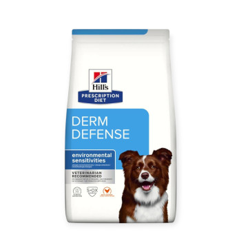 Hill's Prescription Diet Derm Defense диета для собак при аллергии – 12 кг