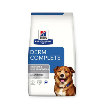 Hill's Prescription Diet Derm Complete диета для собак при пищевой аллергии - 12 кг