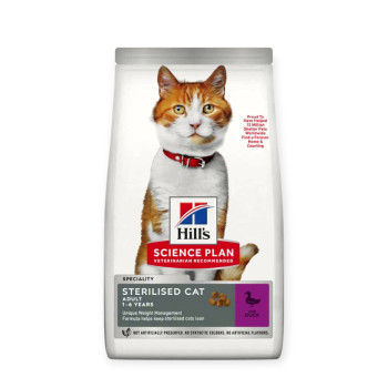 Hill's Science Plan Adult Sterilised Duck корм для стерилізованих котів, з качкою - 3 кг
