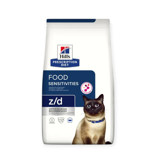 Hill's Prescription Diet Z/D диета для кошек при пищевой аллергии, с курицей - 1,5 кг