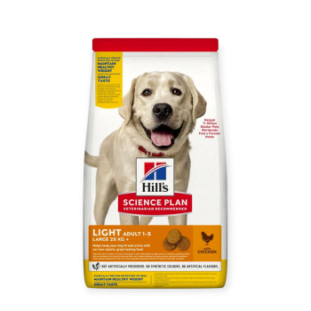 Hill's Science Plan Light Adult Large для великих собак схильних до зайвої ваги, з куркою - 14 кг