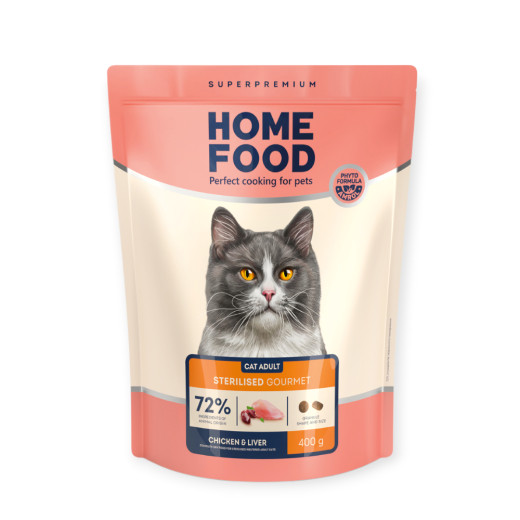 Home Food Cat Adult For Sterilised & Neutered для стерилізованих котів, з куркою - 400 г