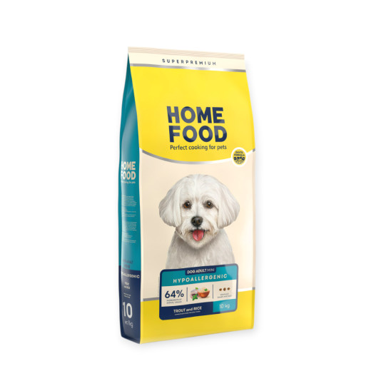 Home Food Dog Adult Mini Hypoallergenic для собак малых пород, с форелью и рисом - 10 кг