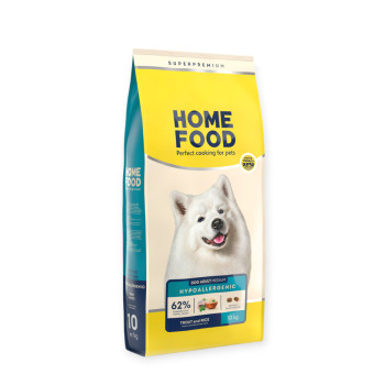 Home Food Dog Adult Medium Hypoallergenic для собак средних пород, с форелью и рисом - 10 кг