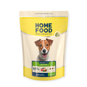 Home Food Dog Low-Grain For Active Adult Mini & Junior для собак малых пород, с ягненком - 700 г