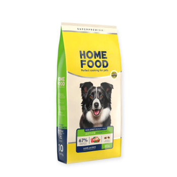 Home Food Dog Adult Medium & Maxi для активных собак средних и крупных пород, с ягненком - 10 кг