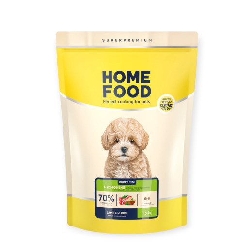 Home Food Puppy Mini 1-12 Months для цуценят малих порід, з ягнятиною - 1,6 кг