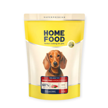 Home Food Dog Adult Mini Hypoallergenic GF для собак малих порід, з качкою та індичкою - 1,6 кг