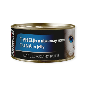 AnimAll Tuna in Jelly вологий корм для котів, з тунцем - 85 г