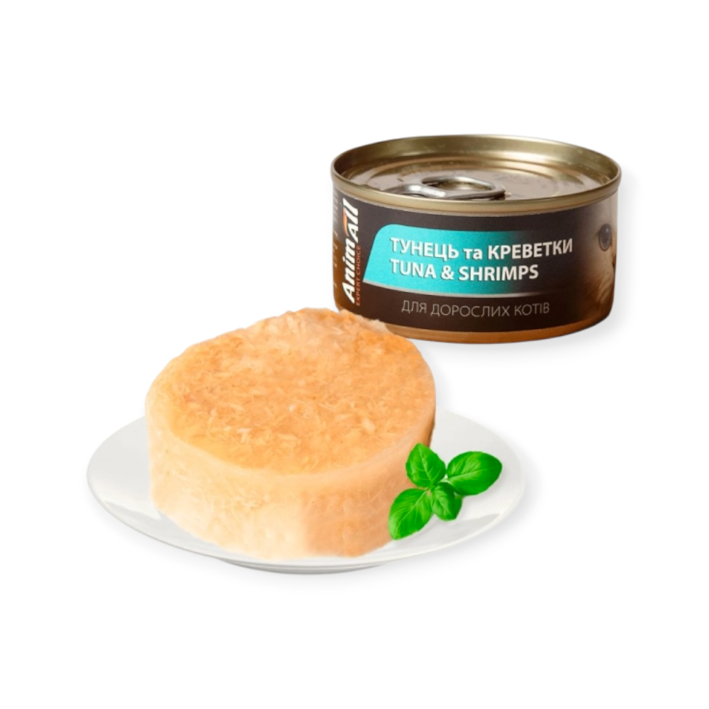 Animall Tuna & Shrimps влажный корм для кошек с тунцем и креветками - 85 г