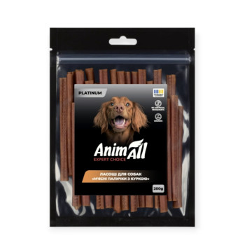 AnimAll Platinum лакомство для собак, мясные палочки с курицей - 200 г