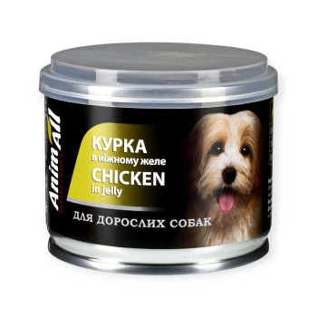 AnimAll Dog Chicken in Jelly корм для собак, с курицей - 195 г