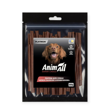 Animall Platinum лакомство для собак, мясные палочки с говядиной - 200 г