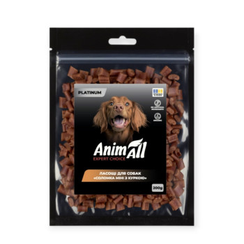 AnimAll Platinum лакомство для собак, соломка с курицей - 200 г