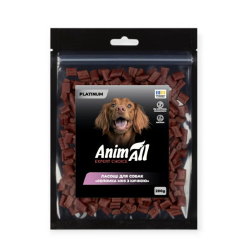 AnimAll Platinum лакомство для собак, соломка с уткой - 200 г