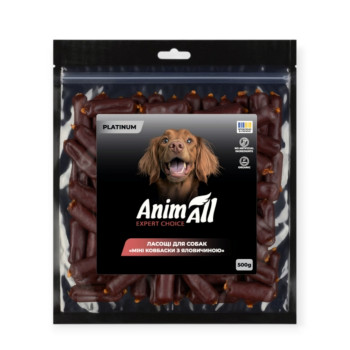 AnimAll Platinum лакомство для собак, колбаски с говядиной - 500 г